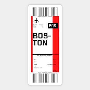 Boston boarding pass Sticker